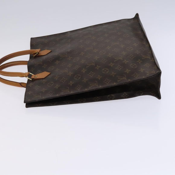 LOUIS VUITTON Monogram Sac Plat Hand Bag M51140 LV Auth EC628