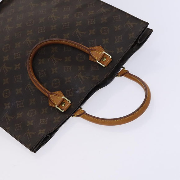 LOUIS VUITTON Monogram Sac Plat Hand Bag M51140 LV Auth EC628