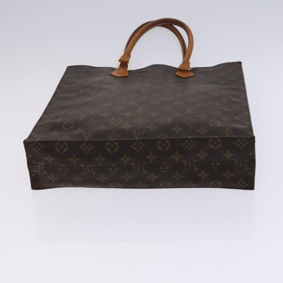 LOUIS VUITTON Monogram Sac Plat Hand Bag M51140 LV Auth EC628