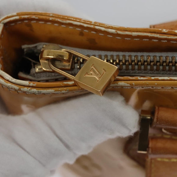 LOUIS VUITTON Monogram Vernis Houston Hand Bag Gris M91053 LV Auth EC632