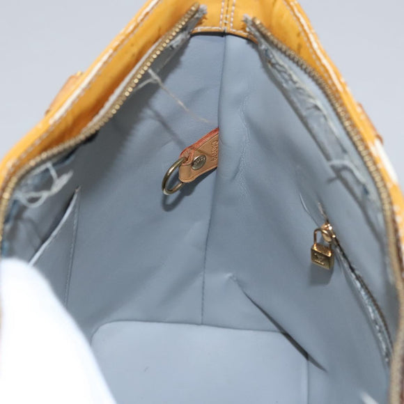 LOUIS VUITTON Monogram Vernis Houston Hand Bag Gris M91053 LV Auth EC632