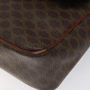 CELINE Macadam Canvas Shoulder Bag PVC Leather Brown Gold Auth EC639-9