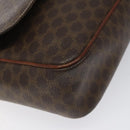 CELINE Macadam Canvas Shoulder Bag PVC Leather Brown Gold Auth EC639-11