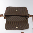 CELINE Macadam Canvas Shoulder Bag PVC Leather Brown Gold Auth EC639-15