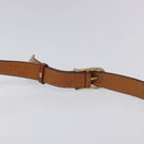 CELINE Macadam Canvas Shoulder Bag PVC Leather Brown Gold Auth EC639-8