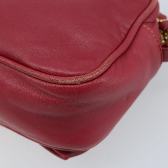 PRADA Shoulder Bag Leather Pink Auth EC644