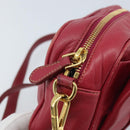 PRADA Shoulder Bag Leather Pink Auth EC644-15