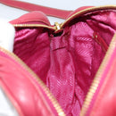 PRADA Shoulder Bag Leather Pink Auth EC644-20