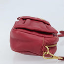 PRADA Shoulder Bag Leather Pink Auth EC644-4
