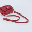 PRADA Shoulder Bag Leather Pink Auth EC644-7