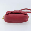 PRADA Shoulder Bag Leather Pink Auth EC644-9