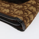 Christian Dior Trotter Canvas Hand Bag Brown Auth EC646-14