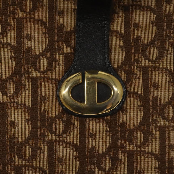 Christian Dior Trotter Canvas Hand Bag Brown Auth EC646
