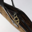 Christian Dior Trotter Canvas Hand Bag Brown Auth EC646-10