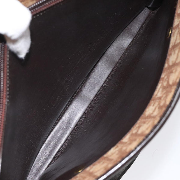 Christian Dior Trotter Canvas Hand Bag Brown Auth EC646
