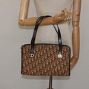 Christian Dior Trotter Canvas Hand Bag Brown Auth EC646-22