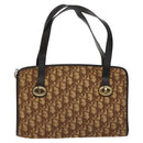 Christian Dior Trotter Canvas Hand Bag Brown Auth EC646-13