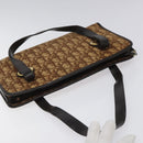 Christian Dior Trotter Canvas Hand Bag Brown Auth EC646-6