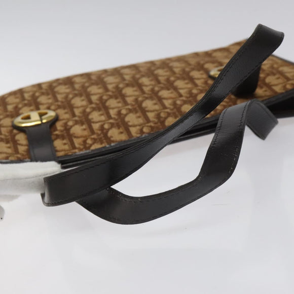 Christian Dior Trotter Canvas Hand Bag Brown Auth EC646
