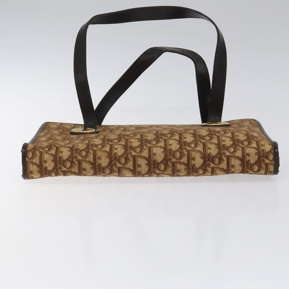 Christian Dior Trotter Canvas Hand Bag Brown Auth EC646