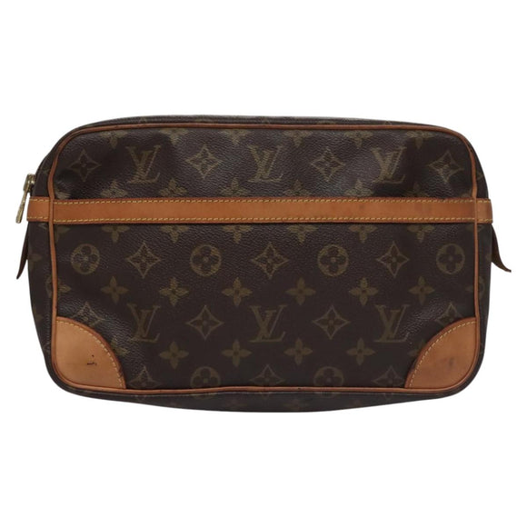 LOUIS VUITTON Monogram Compiegne 28 Clutch Bag M51845 LV Auth EC649
