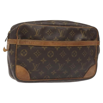 LOUIS VUITTON Monogram Compiegne 28 Clutch Bag M51845 LV Auth EC650