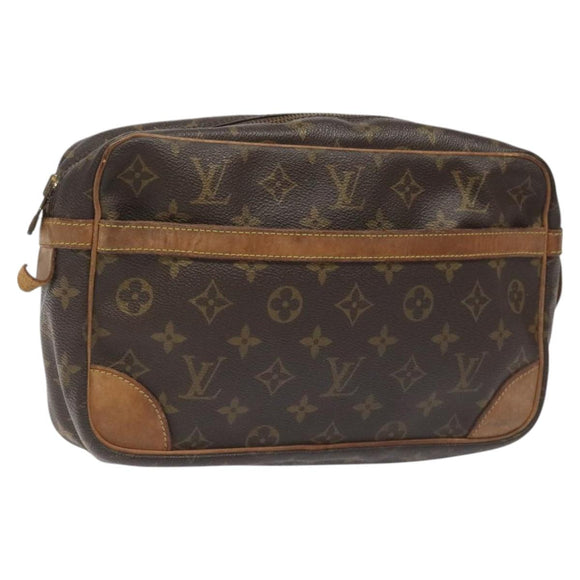 LOUIS VUITTON Monogram Compiegne 28 Clutch Bag M51845 LV Auth EC650