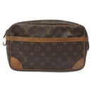 LOUIS VUITTON Monogram Compiegne 28 Clutch Bag M51845 LV Auth EC650-2