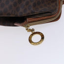 CELINE Macadam Canvas Shoulder Bag PVC Leather Brown Gold Auth EC653-10
