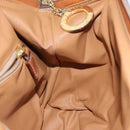 CELINE Macadam Canvas Shoulder Bag PVC Leather Brown Gold Auth EC653-18