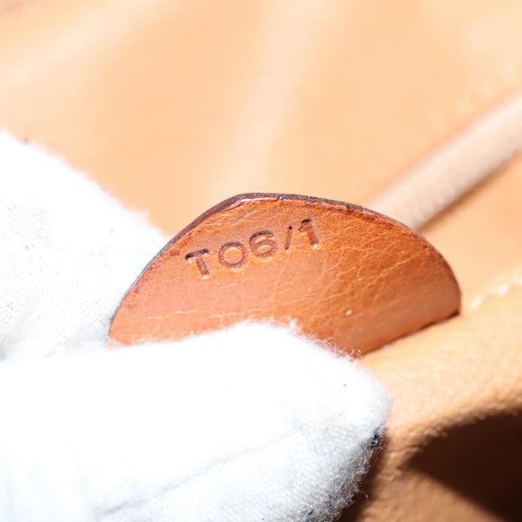 CELINE Macadam Canvas Shoulder Bag PVC Leather Brown Gold Auth EC653