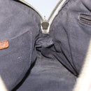 BURBERRY Nova Check Hand Bag PVC Leather Beige Silver gold Auth EC660-20