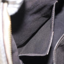 BURBERRY Nova Check Hand Bag PVC Leather Beige Silver gold Auth EC660-22