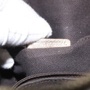 BURBERRY Nova Check Hand Bag PVC Leather Beige Silver gold Auth EC660-12