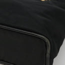 CELINE Shoulder Bag Nylon Black Gold Auth EC662-9