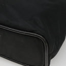 CELINE Shoulder Bag Nylon Black Gold Auth EC662-15