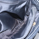 CELINE Shoulder Bag Nylon Black Gold Auth EC662-18