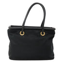 CELINE Shoulder Bag Nylon Black Gold Auth EC662-13