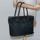 CELINE Shoulder Bag Nylon Black Gold Auth EC662-24