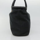 CELINE Shoulder Bag Nylon Black Gold Auth EC662-3