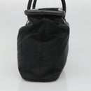 CELINE Shoulder Bag Nylon Black Gold Auth EC662-4