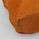 PRADA Shoulder Bag Nylon Orange Gold Auth EC663-15