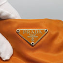 PRADA Shoulder Bag Nylon Orange Gold Auth EC663-17