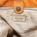 PRADA Shoulder Bag Nylon Orange Gold Auth EC663-20