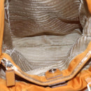 PRADA Shoulder Bag Nylon Orange Gold Auth EC663-10