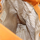 PRADA Shoulder Bag Nylon Orange Gold Auth EC663-21