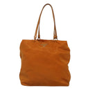 PRADA Shoulder Bag Nylon Orange Gold Auth EC663-13