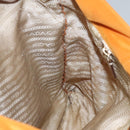 PRADA Shoulder Bag Nylon Orange Gold Auth EC663-22