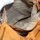 PRADA Shoulder Bag Nylon Orange Gold Auth EC663-24