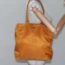 PRADA Shoulder Bag Nylon Orange Gold Auth EC663-26